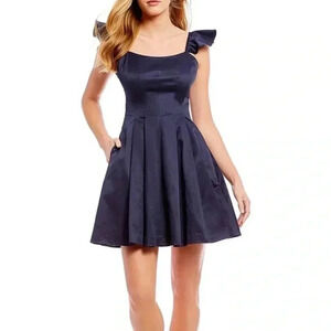 Gianni Bini Ruffle Cap Sleeve Dress